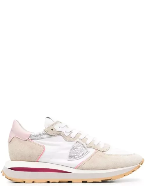 Philippe Model Tropez Haute Low Sneakers - White And Pink