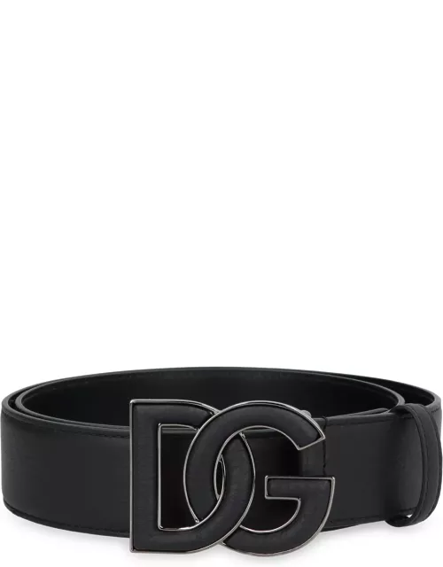 Dolce & Gabbana Calf Leather Belt With Buckle