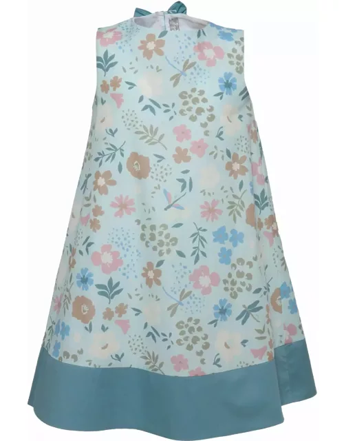 Il Gufo Floral Sleeveless Dres