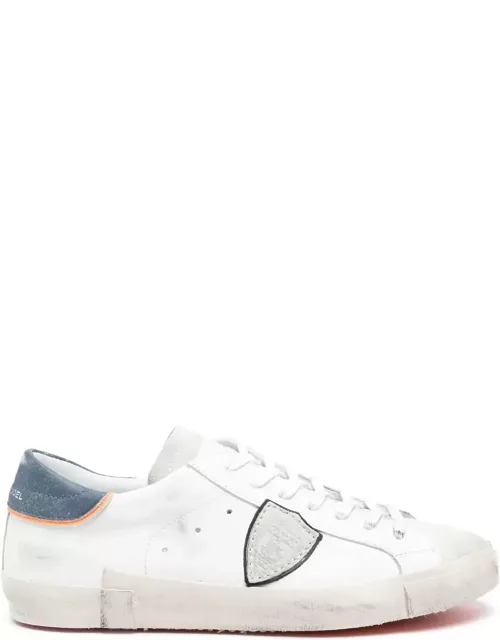 Philippe Model Prsx Low Sneakers - White, Blue And Orange