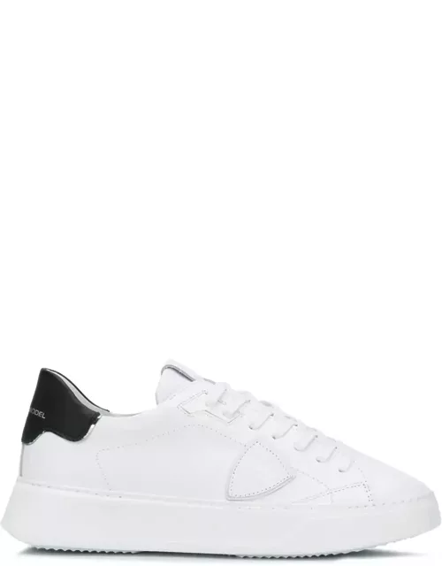 Philippe Model Temple Low Sneakers - White And Black