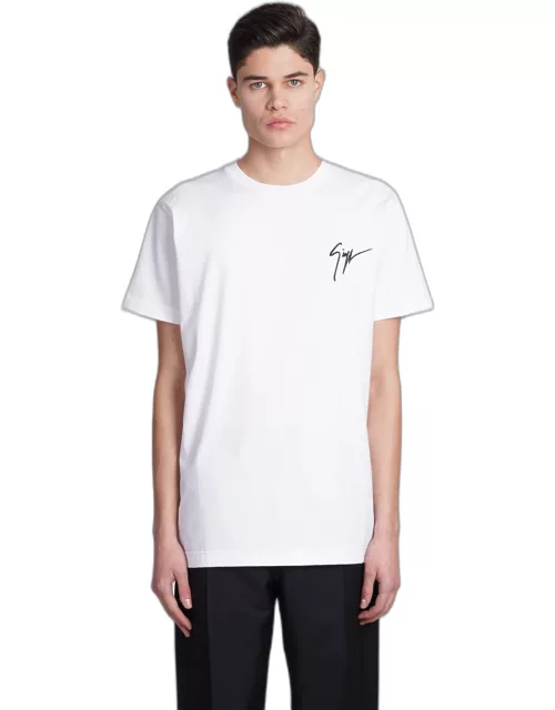 Giuseppe Zanotti Lr01 T-shirt In White Cotton