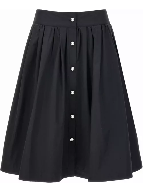 Moschino Jewel Button Nylon Blend Skirt