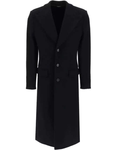 Dolce & Gabbana Long Single-breasted Deconstructed Coat