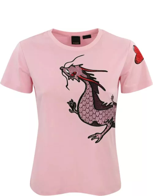 Pinko Quentin T-shirt With Glitter Design