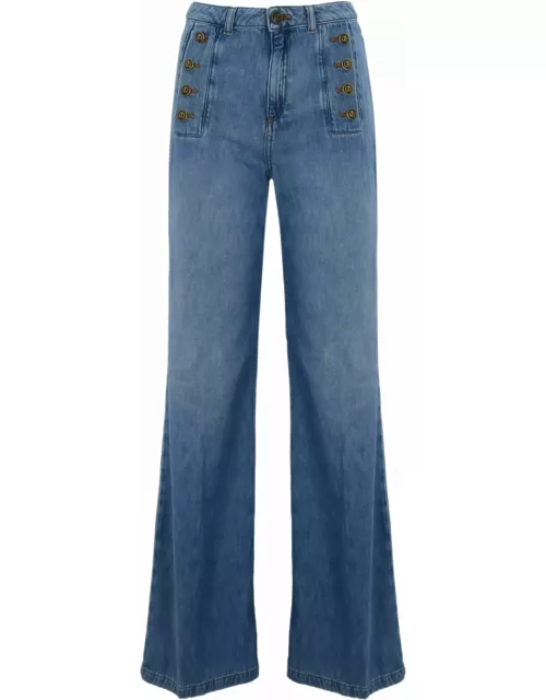 TwinSet Flared Jeans With Button