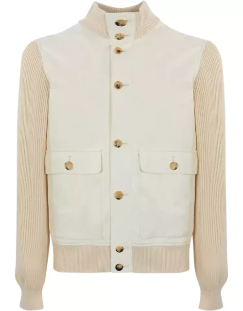 Brunello Cucinelli Nappa And Knitted Jacket