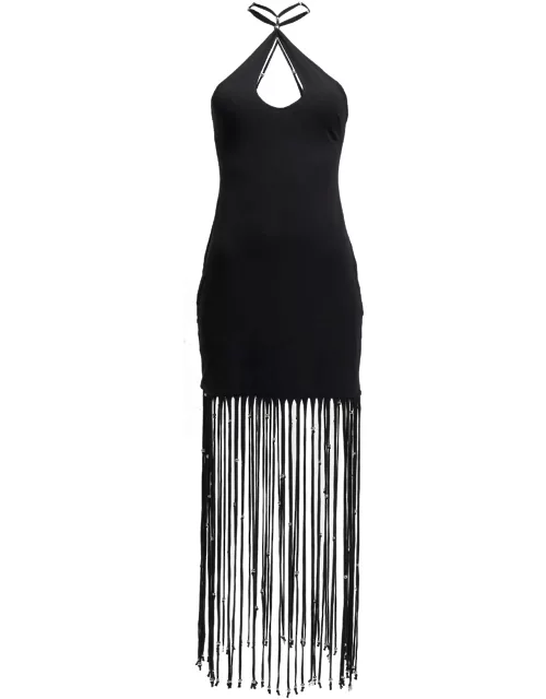 Rotate by Birger Christensen Sunday Capsule Bead Fringed Dres