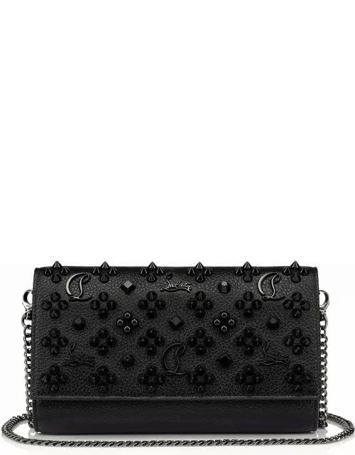 Christian Louboutin Paloma Clutch In Black Leather