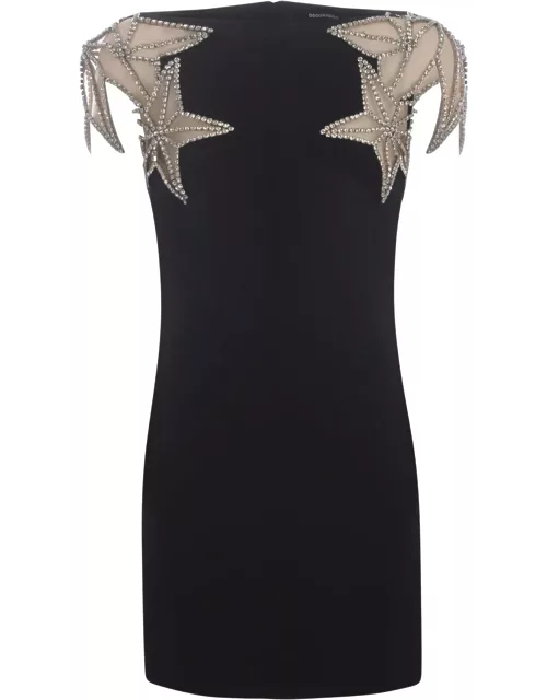 Dsquared2 Dress Dsquared crystal Made Of Crepe
