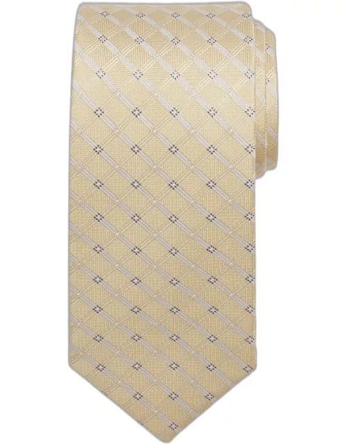 JoS. A. Bank Men's Traveler Collection Frosted Grid Tie, Yellow, One