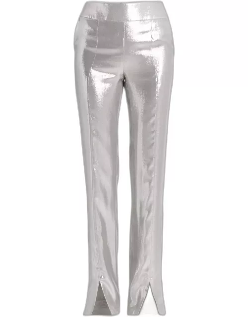 Mousseline Mirror Split Front Straight Leg Trouser