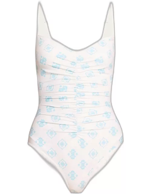 Ruched Tank One-Piece Swimsuit