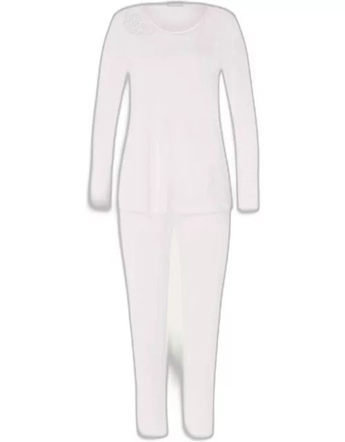 Michelle Lace-Trim Supima Cotton Pajama Set