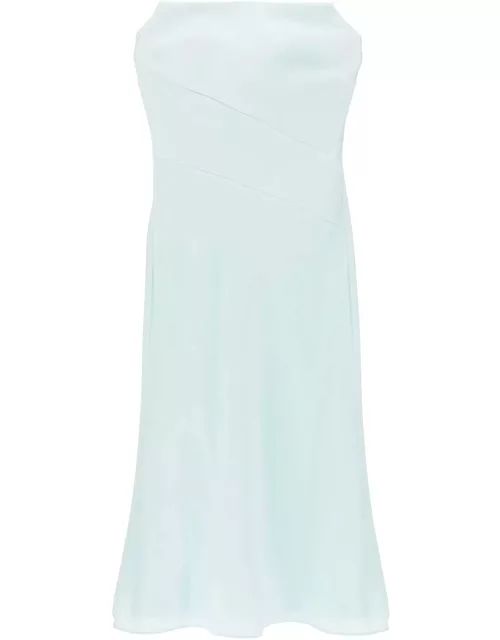 ROLAND MOURET Strapless midi dress without