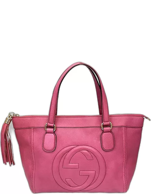 Gucci Pink Leather Medium Soho Working Tote