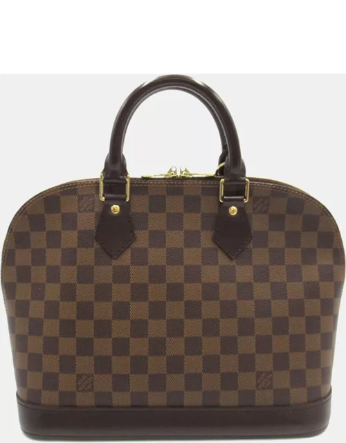 Louis Vuitton Brown Damier Ebene Canvas Alma PM Top Handle Bag
