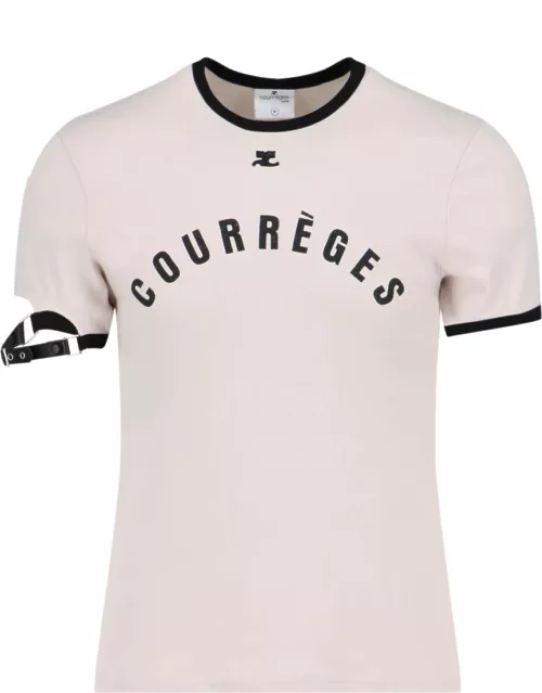Courrèges T-Shirt With Contrasting Detail