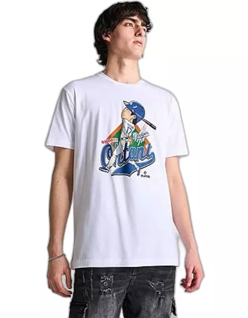 Men's New Era Los Angeles Dodgers MLB Shohei Ohtani Cartoon Home Run Graphic T-Shirt