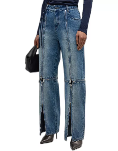 Andie Zip-Off Straight-Leg Jean