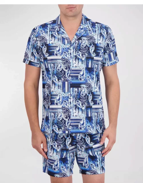 Men's Makua Paisley-Print Short-Sleeve Shirt
