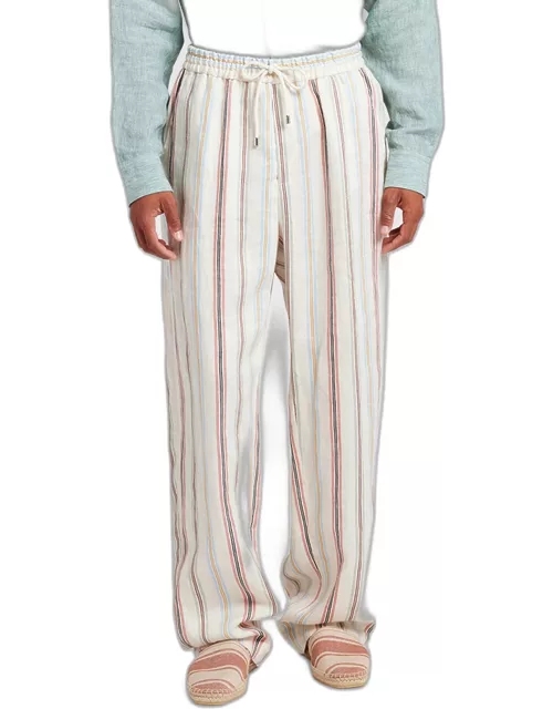 Men's Striped Linen Pant