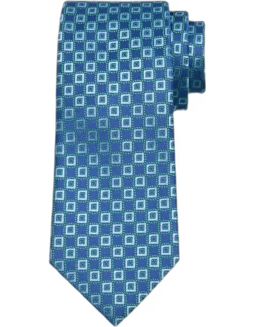 Men's Silk Micro-Square Jacquard Tie