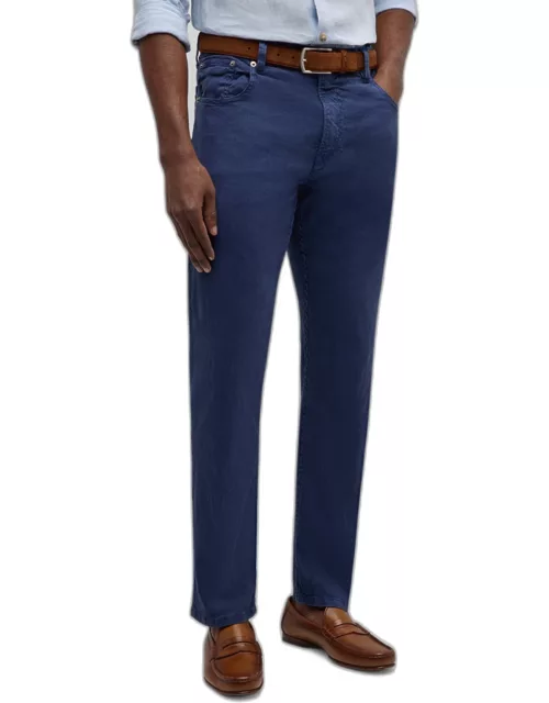 Men's Slim Stretch Linen and Cotton Jean