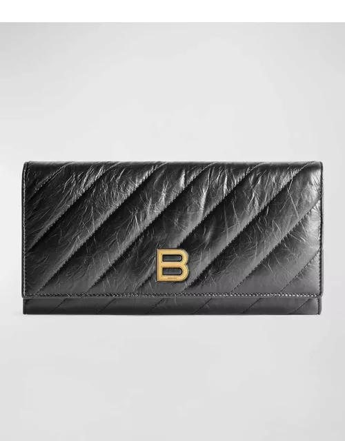 Crush Quilted Leather Wallet on Chain