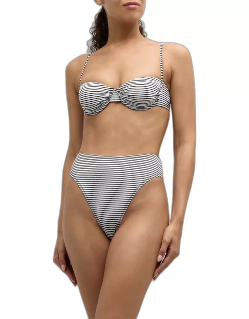 x Sofia Richie Grainge The Miranda Striped Bikini Top