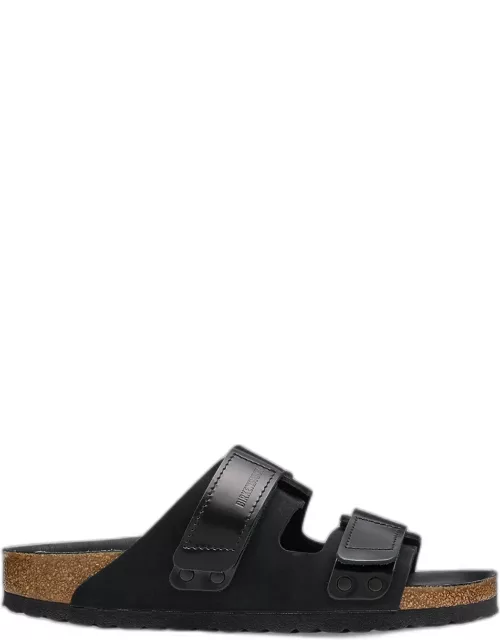Uji Mixed Leather Dual-Grip Slide Sandal