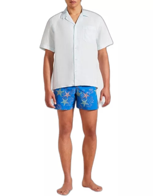 Men's Linen Pocket Camp Shirt