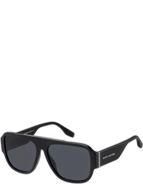 Marc 756S Flat-Top Acetate Rectangle Sunglasse