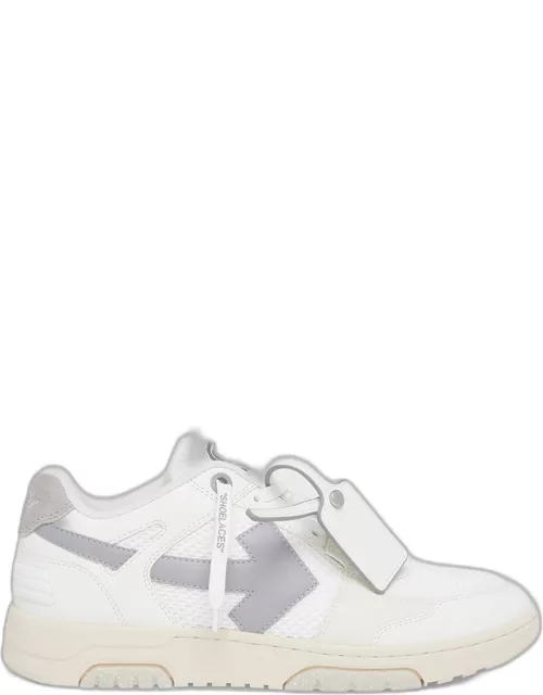 Men's Slim Out Of Office Mesh and Leather Low-Top Sneaker