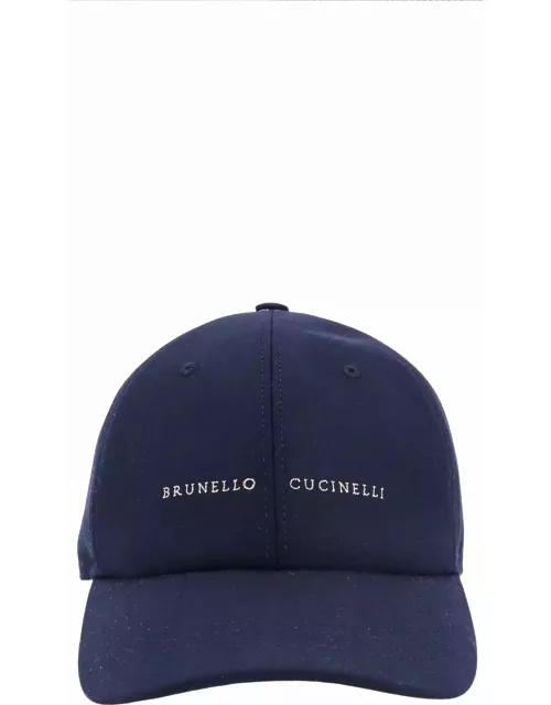 Brunello Cucinelli Cashmere And Silk Baseball Cap With Embroidery
