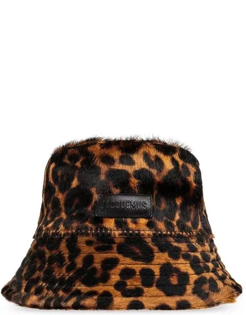 Jacquemus Leopard Print Bucket Hat