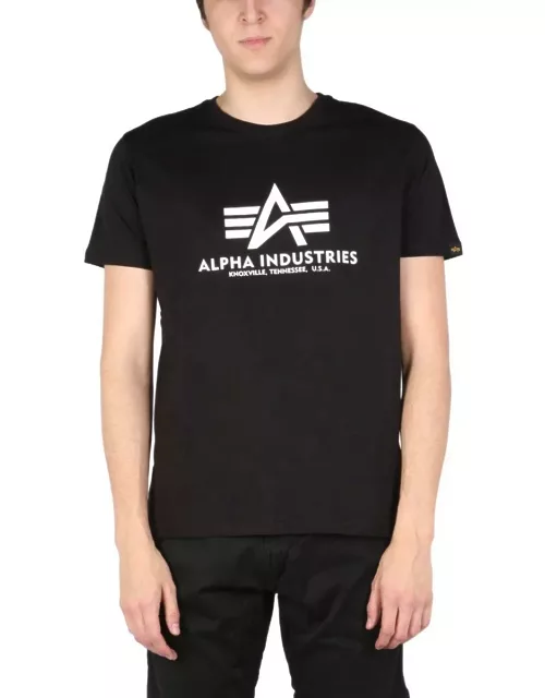 Alpha Industries Logo Print Crewneck T-shirt