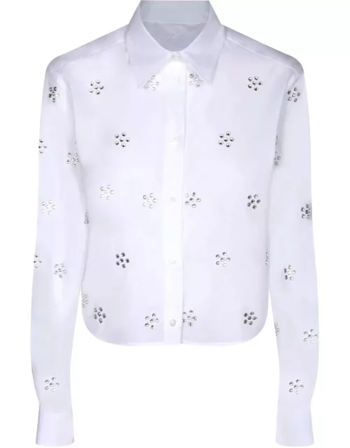MSGM Crystal-embellished Long-sleeved Shirt