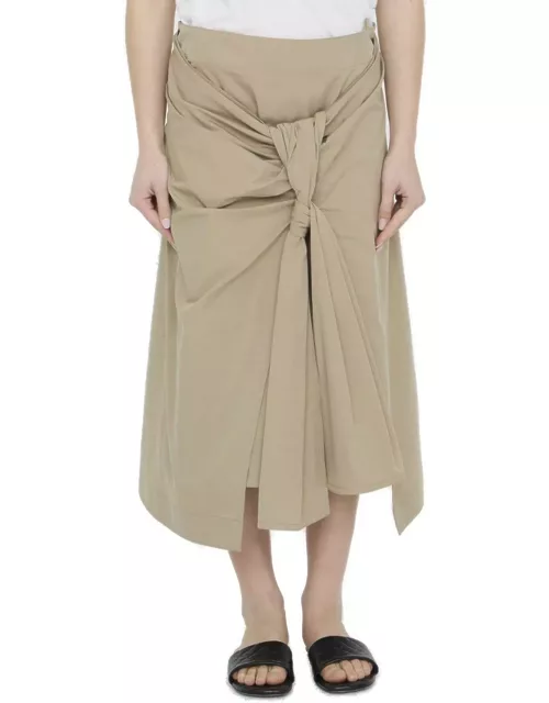 Bottega Veneta Asymmetric Hem Midi Skirt