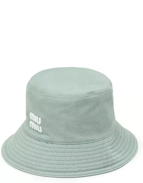 Miu Miu Aquamarine Cotton Bucket Hat