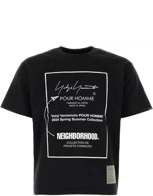 Black Cotton Yohji Yamamoto X Neighborhood T-shirt