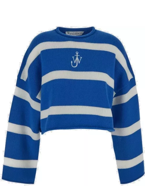 Alexander Wang Logo Embroidered Striped Sweater