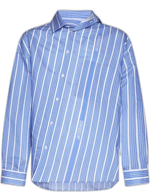 Jacquemus Cuadro Striped Silk-blend Shirt