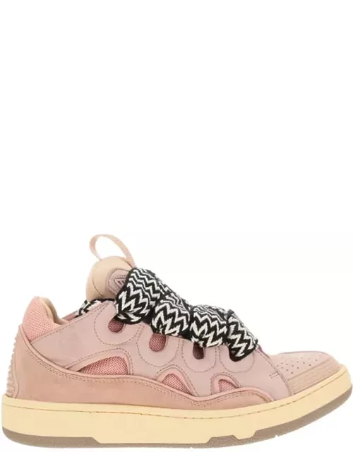 Lanvin Curb Sneakers In Pink Leather