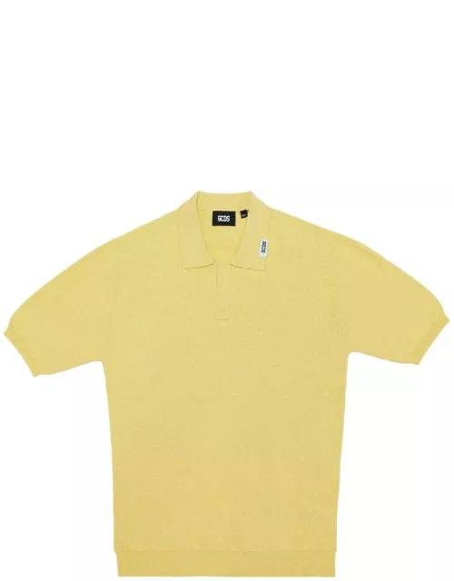 GCDS Short-sleeved Fine-knitted Polo Shirt