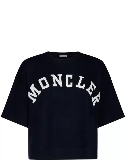 Moncler Logo Printed Cropped T-shirt