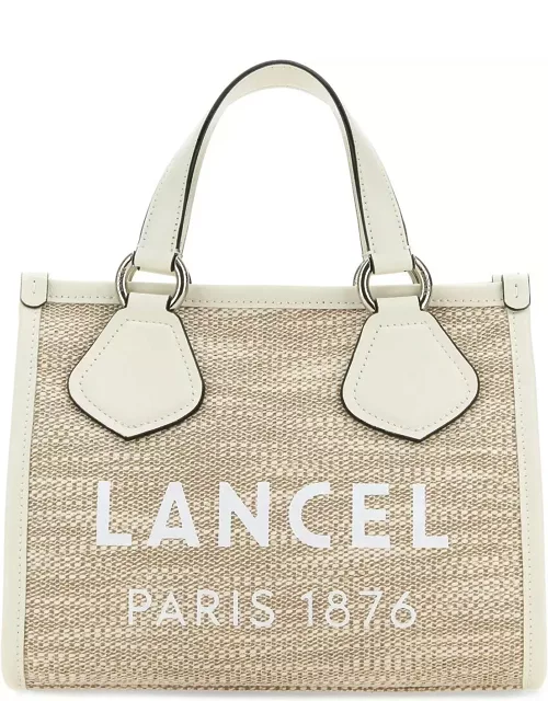 Lancel Two-tone Canvas Summer Shopping Bag