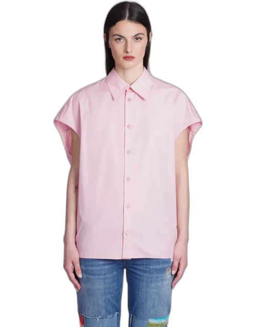 Marni Shirt In Rose-pink Cotton