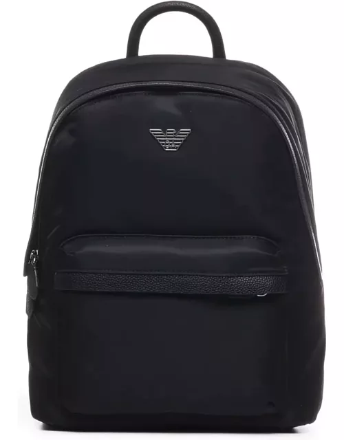 Emporio Armani Backpack With Logo Plaque