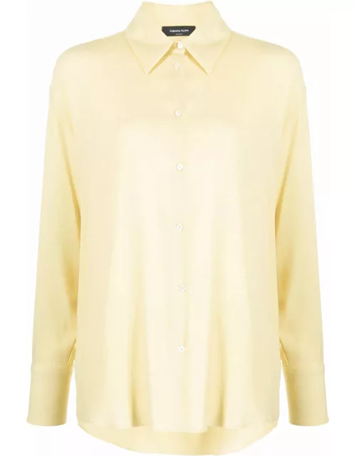 Fabiana Filippi Citron Pale Yellow Stretch-design Shirt
